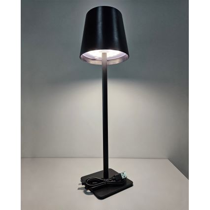 LED регулируема настолна лампа с докосване LED/5W/5V USB 1200 mAh черна