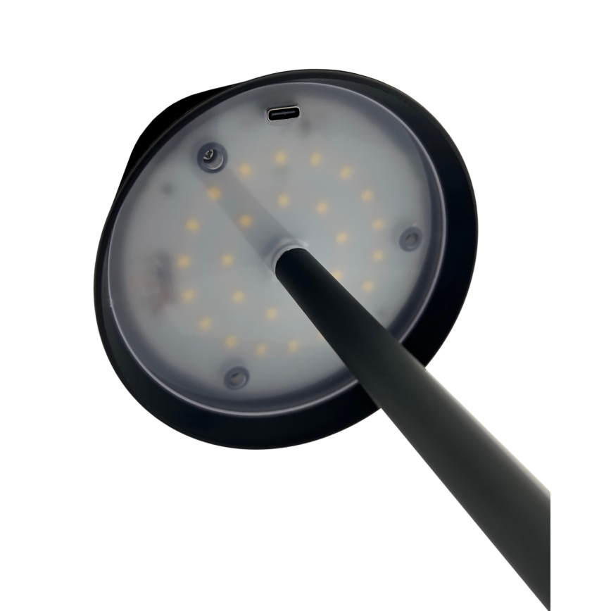 LED регулируема настолна лампа с докосване LED/5W/5V USB 1200 mAh черна