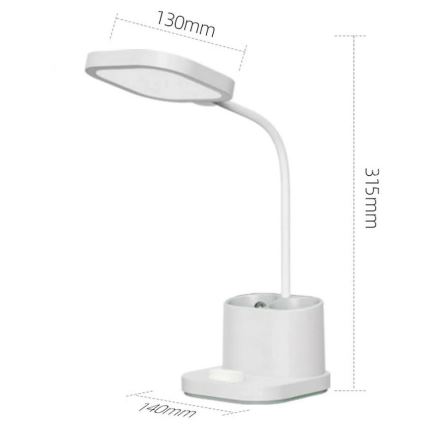 LED регулируема презареждаема настолна лампа с държач и powerbank LED/5W/5V 2400mAh