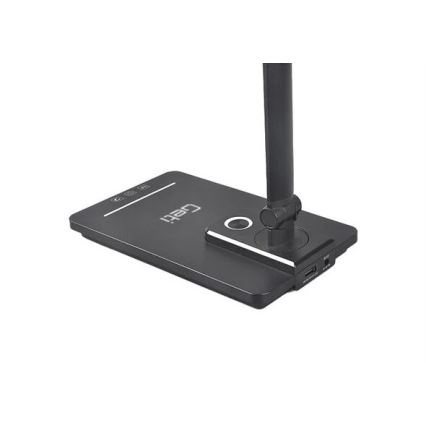 LED регулируема настолна лампа с USB LED/9W/230V 3000K/4000K/5500K черна