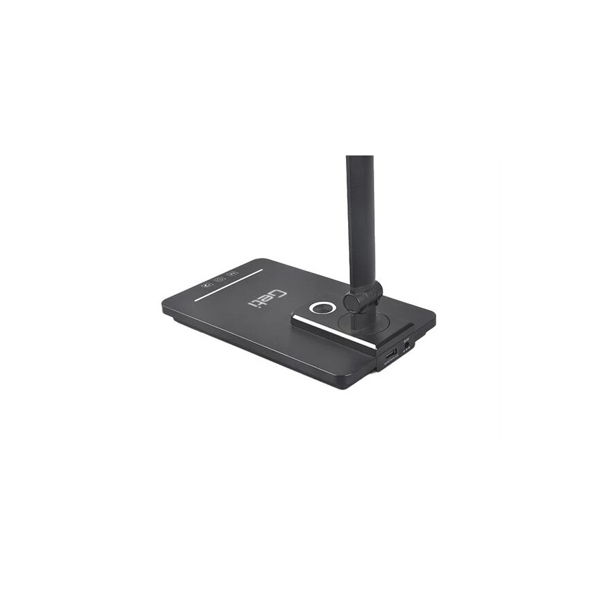 LED регулируема настолна лампа с USB LED/9W/230V 3000K/4000K/5500K черна