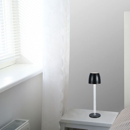 LED регулируема презареждаема настолна лампа с докосване LED/3W/5V 3000K 1800 mAh бяла