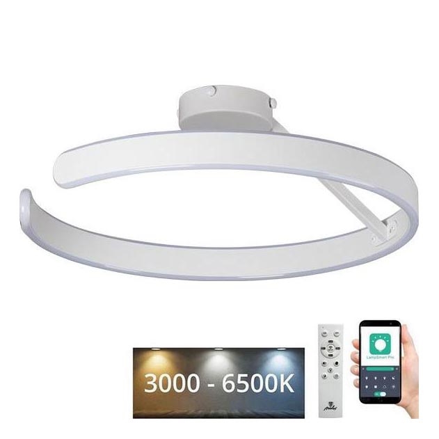 LED регулируема плафониера LED/72W/230V 3000-6500K бяла + дистанционно управление