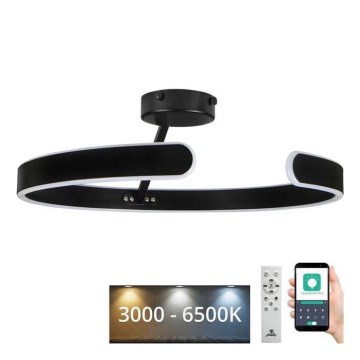 LED Регулируема плафониера LED/72W/230V 3000-6500K черна + дистанционно управление