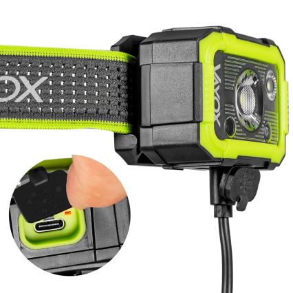 LED зареждаема челна лампа със сензор с регулируема яркост LED/10W/5V IP66 750 lm 1500 mAh