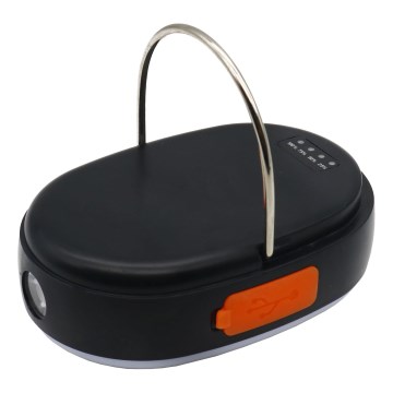 LED регулируема презареждаема лампа с функция powerbank K4 LED/1W/5V 3000-6500K IPX4 4000 mAh черна