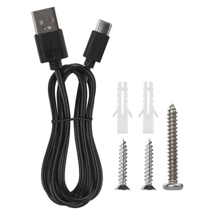 LED регулируема презареждаема настолна лампа 4 в 1 LED/6W/3,7V 3000K/4000K/6500K 1500mAh черна