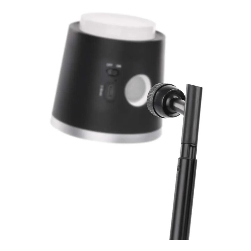 LED регулируема презареждаема настолна лампа 4 в 1 LED/6W/3,7V 3000K/4000K/6500K 1500mAh черна