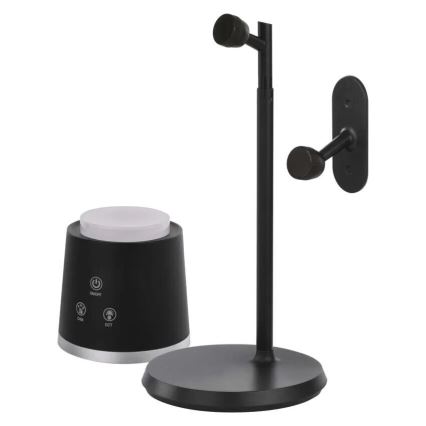 LED регулируема презареждаема настолна лампа 4 в 1 LED/6W/3,7V 3000K/4000K/6500K 1500mAh черна