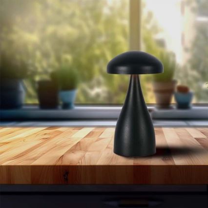 LED регулируема презареждаема настолна лампа с докосване LED/1W/5V 3000-6000K 1800 mAh черна