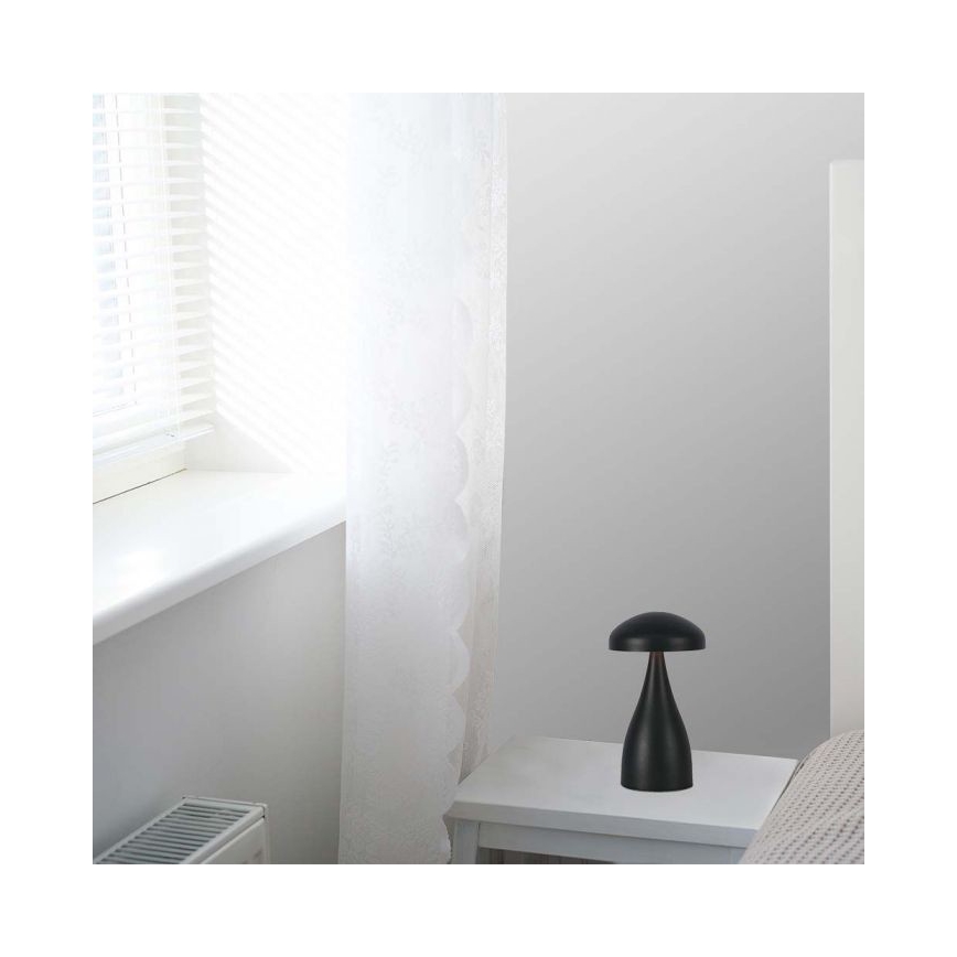 LED регулируема презареждаема настолна лампа с докосване LED/1W/5V 3000-6000K 1800 mAh черна