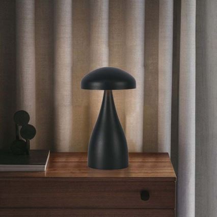 LED регулируема презареждаема настолна лампа с докосване LED/1W/5V 3000-6000K 1800 mAh черна