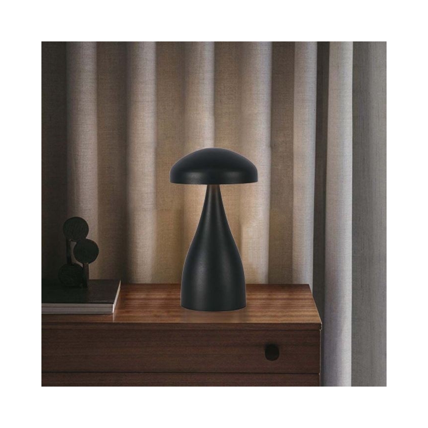 LED регулируема презареждаема настолна лампа с докосване LED/1W/5V 3000-6000K 1800 mAh черна