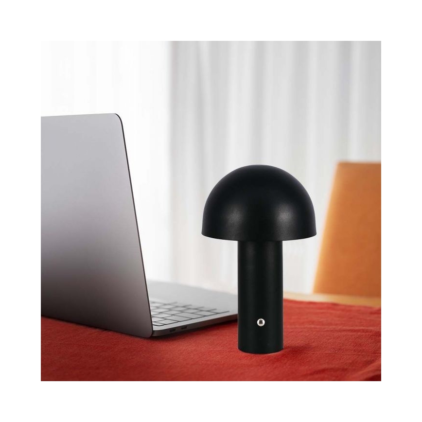 LED регулируема презареждаема настолна лампа с докосване LED/1W/5V 3000-6000K 1800 mAh черна
