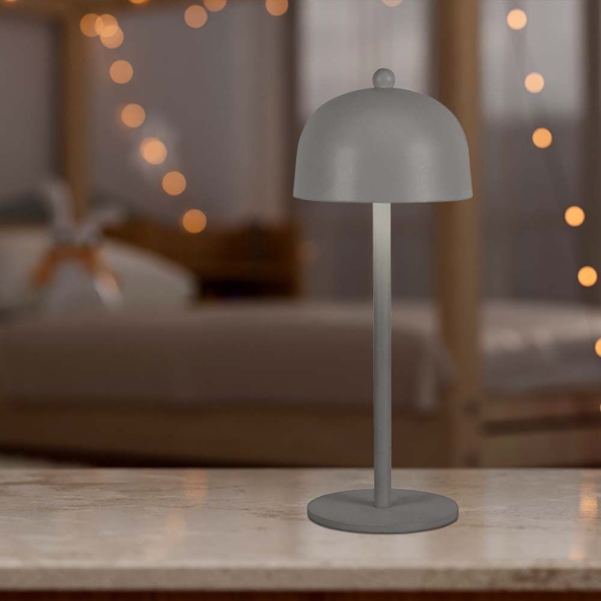 LED регулируема презареждаема настолна лампа с докосване LED/1W/5V 3000-6000K 1800 mAh сива