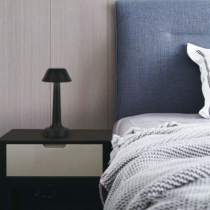 LED регулируема презареждаема настолна лампа с докосване LED/1W/5V 3000-6000K 1800 mAh черна