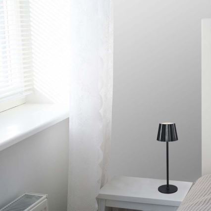LED регулируема презареждаема настолна лампа с докосване LED/4W/5V 3000-6000K 1800 mAh черна