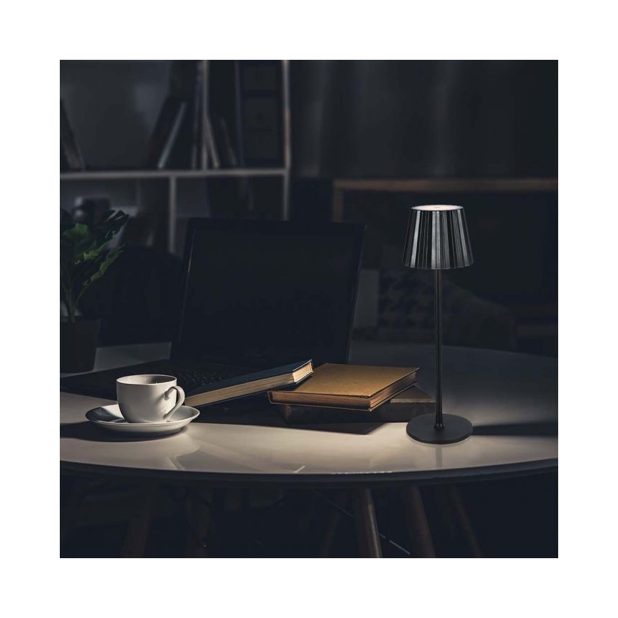 LED регулируема презареждаема настолна лампа с докосване LED/4W/5V 3000-6000K 1800 mAh черна