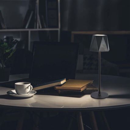 LED регулируема презареждаема настолна лампа с докосване LED/4W/5V 3000-6000K 1800 mAh черна