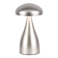 LED регулируема презареждаема настолна лампа с докосване LED/1W/5V 3000-6000K 1800 mAh сребриста