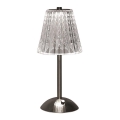 LED регулируема презареждаема настолна лампа с докосване LED/2,4W/5V 3000-6000K 1800 mAh лъскав хром