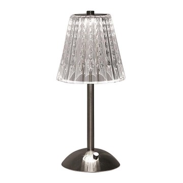 LED регулируема презареждаема настолна лампа с докосване LED/2,4W/5V 3000-6000K 1800 mAh лъскав хром