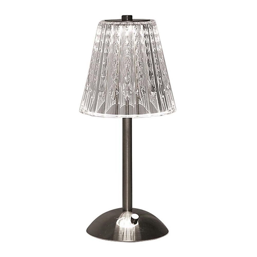 LED регулируема презареждаема настолна лампа с докосване LED/2,4W/5V 3000-6000K 1800 mAh лъскав хром