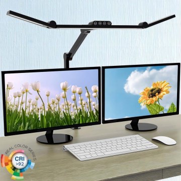 LED регулируема сензорна гъвкава настолна лампа LED/24W/230V 3000-6500K CRI 92 черна