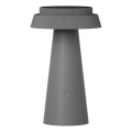 LED регулируема сензорна соларна лампа MARAKESZ LED/3,7V USB 3600 mAh 1800/2700/3000K IP54 сива
