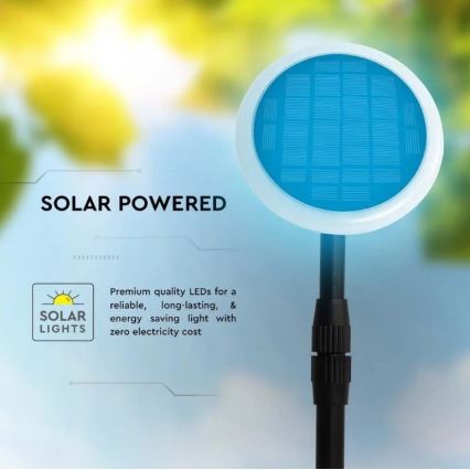 LED Регулируема соларна лампа GARDEN LED/8W/5V 60-129 cм 4000K IP65