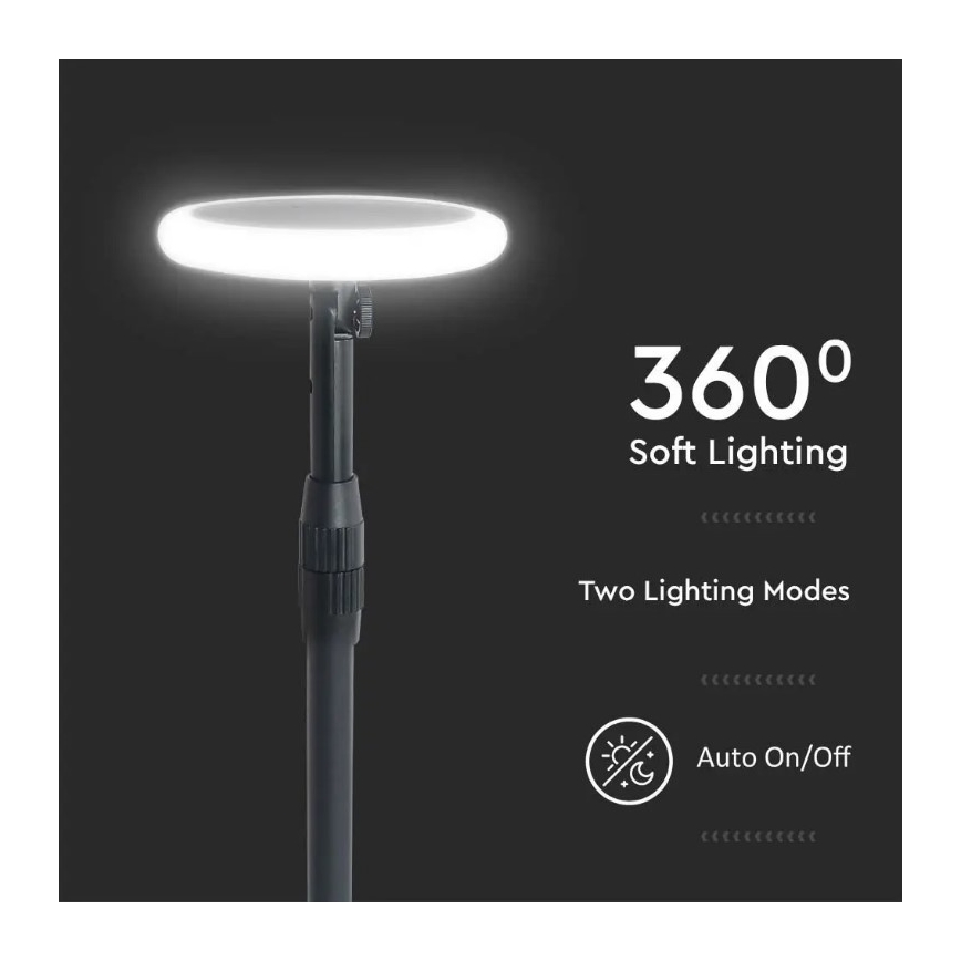LED Регулируема соларна лампа GARDEN LED/8W/5V 60-129 cм 4000K IP65