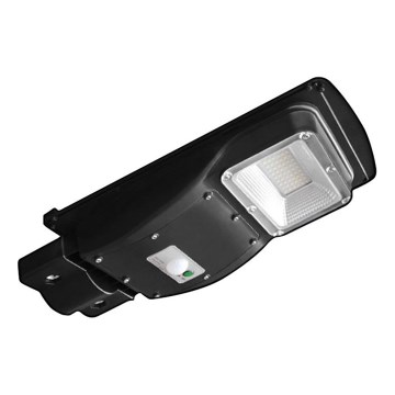 LED регулируема соларна улична лампа с датчик за движение и здрач LED/6W/3,2V 6000K IP65 5000 mAh черна + дистанционно управление