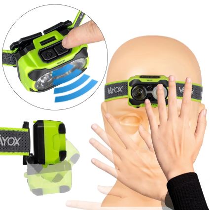 LED челна лампа с регулиране на яркостта, презареждаема, със сензор и червена светлина LED/10W/5V/3xAAA IP44 600 lm 1200 mAh