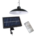 LED регулируемо соларно висящо осветително тяло със сензор за здрач LED/6W/3,7V 800 mAh IP44 + дистанционно управление