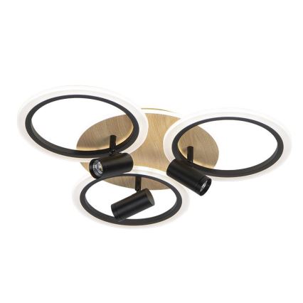 LED Регулируемо таванно осветително тяло LED/70W/230V 3000-6500K черно/кафяво + дистанционно управление