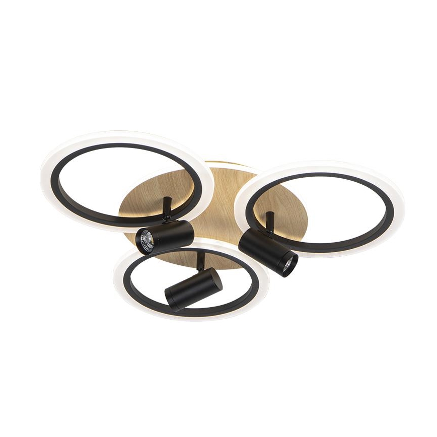 LED Регулируемо таванно осветително тяло LED/70W/230V 3000-6500K черно/кафяво + дистанционно управление