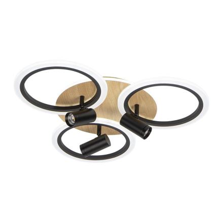 LED Регулируемо таванно осветително тяло LED/70W/230V 3000-6500K черно/кафяво + дистанционно управление