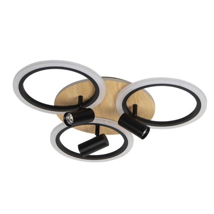 LED Регулируемо таванно осветително тяло LED/70W/230V 3000-6500K черно/кафяво + дистанционно управление