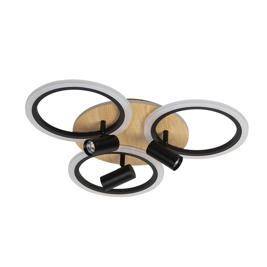 LED Регулируемо таванно осветително тяло LED/70W/230V 3000-6500K черно/кафяво + дистанционно управление