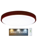 LED регулируемо таванно осветително тяло LENA LED/60W/230V 3000-6500K дъб + дистанционно управление