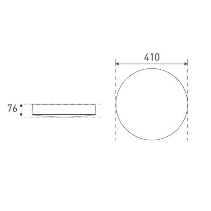 LED регулируемо таванно осветително тяло за баня VARIO LUMO LED/22/32W/230V 3000/4000/5700K Ø 41 см IP44 бяло