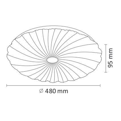 LED регулируемо таванно осветително тяло FLOWER LED/36W/230V + дистанционно управление
