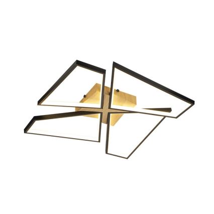 LED Регулируемо таванно осветително тяло LED/115W/230V 3000-6500K кафяво/черно + дистанционно управление