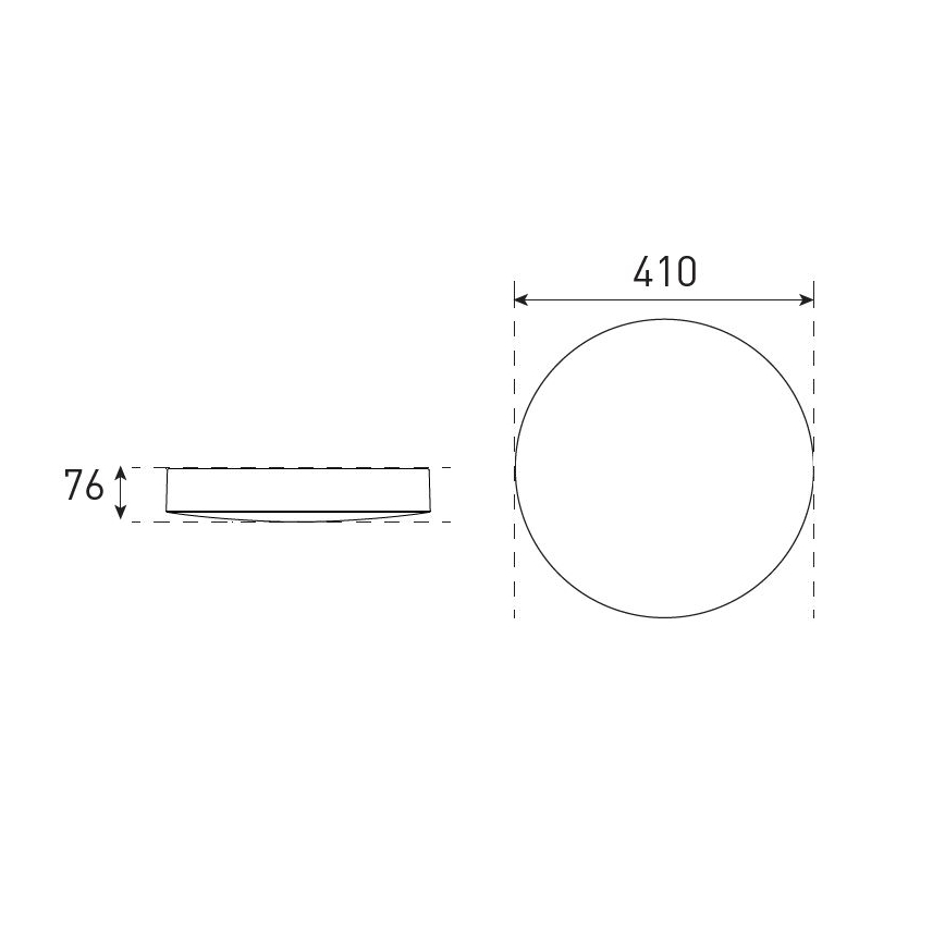 LED регулируемо таванно осветително тяло за баня VARIO LUMO LED/22/32W/230V 3000/4000/5700K Ø 41 см IP44 черно