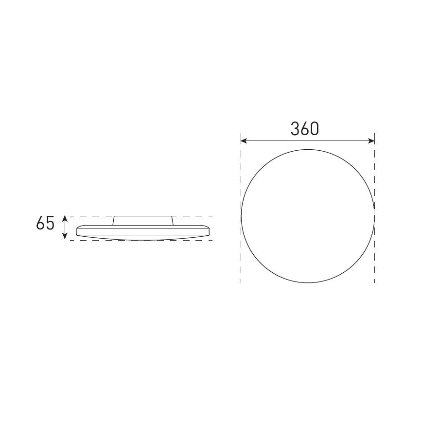 LED регулируемо таванно осветително тяло за баня VARIO NOVA LED/13/18W/230V 3000/4000/5700K Ø 36 см IP44 черно