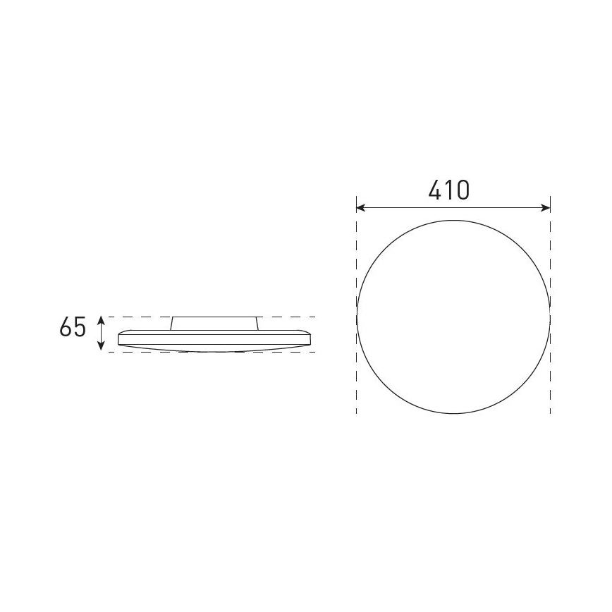 LED Регулируемо таванно осветително тяло за баня VARIO NOVA LED/22/32W/230V 3000/4000/5700K Ø 41 см IP44 черно
