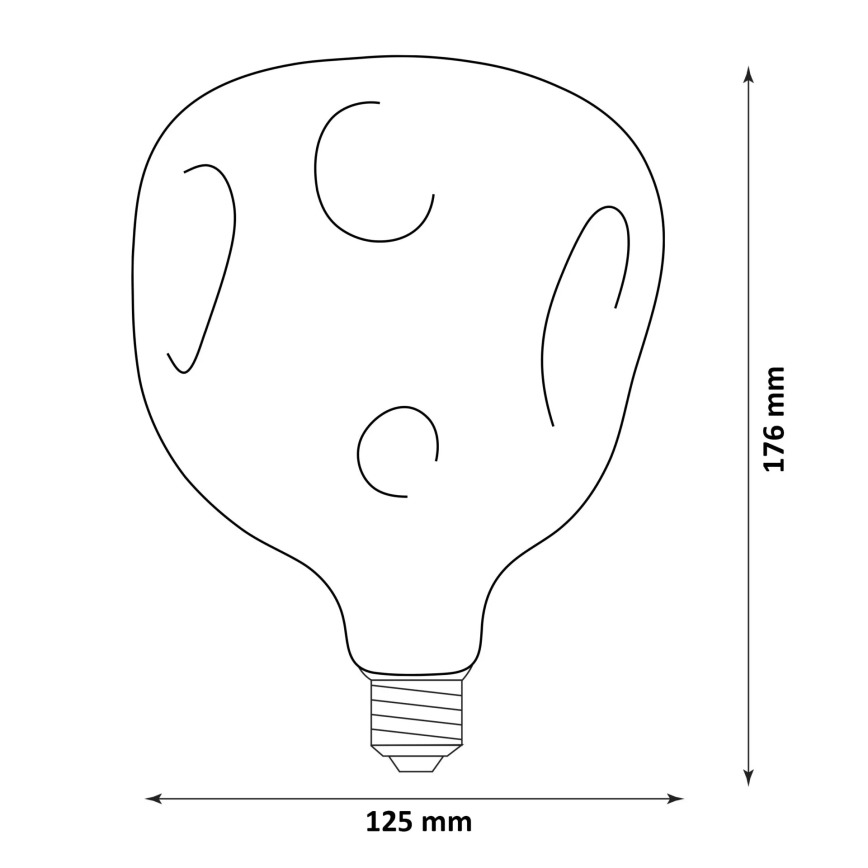LED ретро филаментна крушка G125 E27/2,4W/230V 1800K