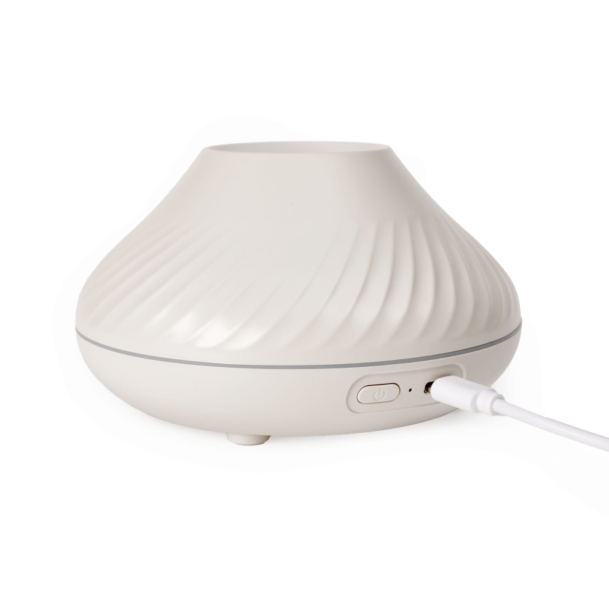 LED RGB Арома дифузер с имитация на пламък LED/6,5W/5V 130ml бял