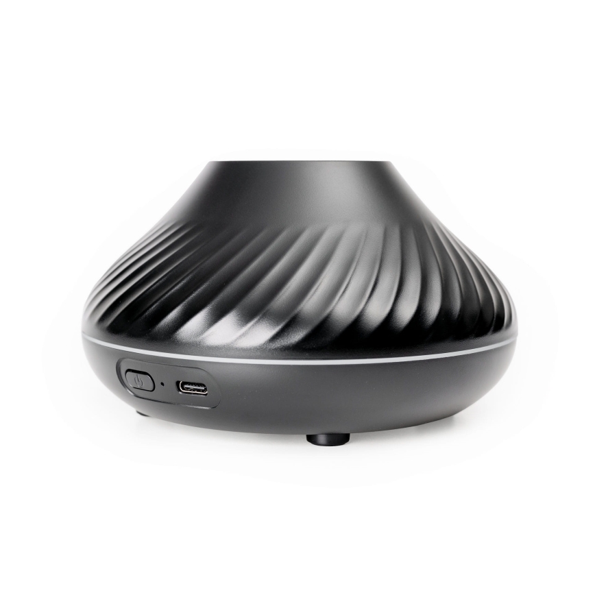 LED RGB Арома дифузер с имитация на пламък LED/6,5W/5V 130ml черен