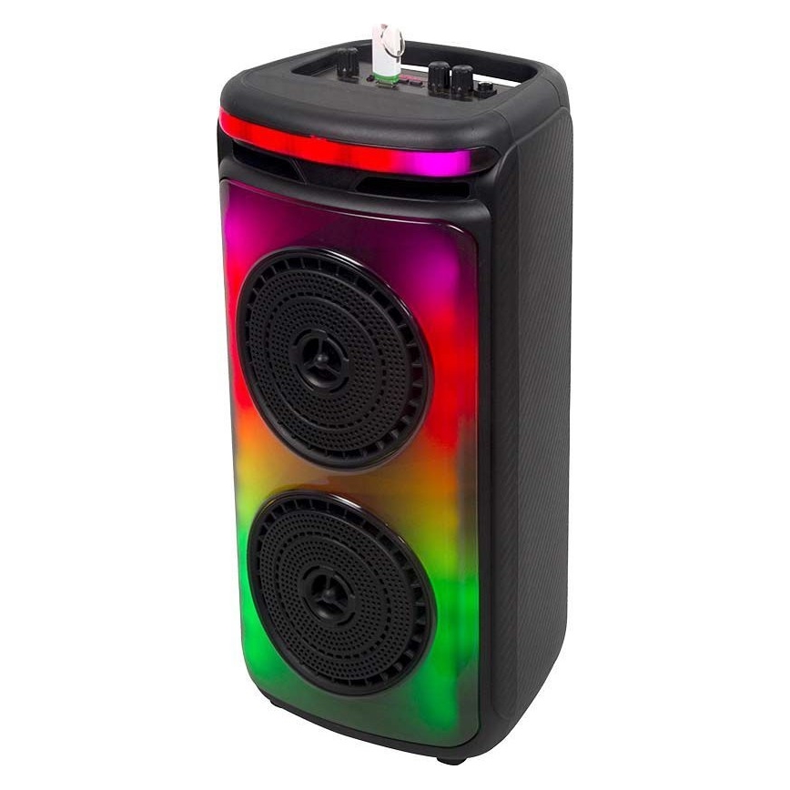 LED RGB Преносим високоговорител с микрофон 400W/2400 mAh + дистанционно управление